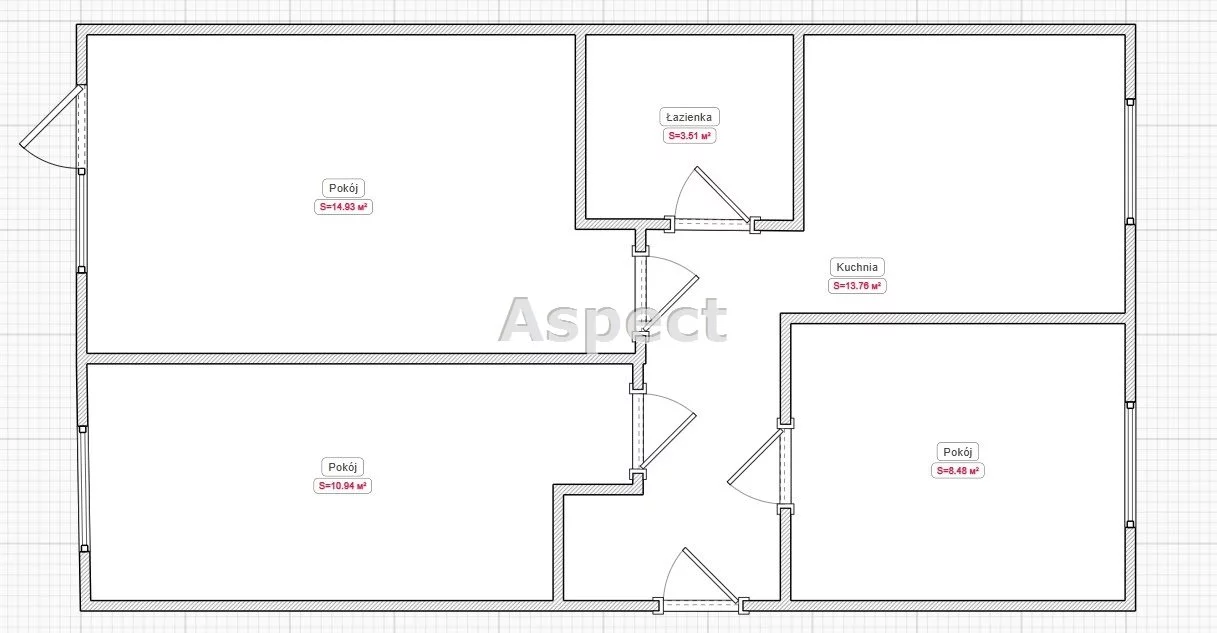 3 pokoje, mieszkanie 58,80 m², piętro 2, oferta nr , APO-MS-50844, Płock, Góry