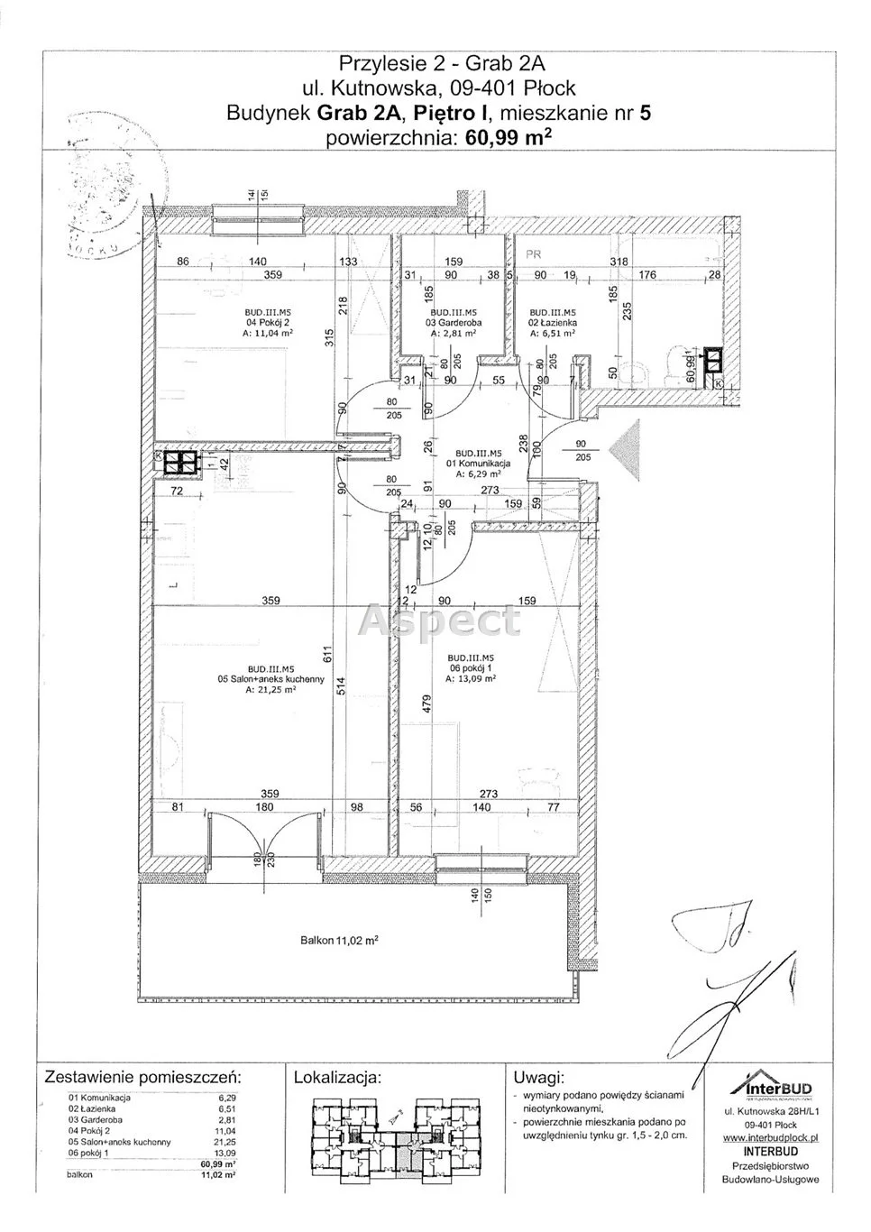 3 pokoje, mieszkanie 61,00 m², piętro 1, oferta nr , APO-MS-51120, Płock, Góry