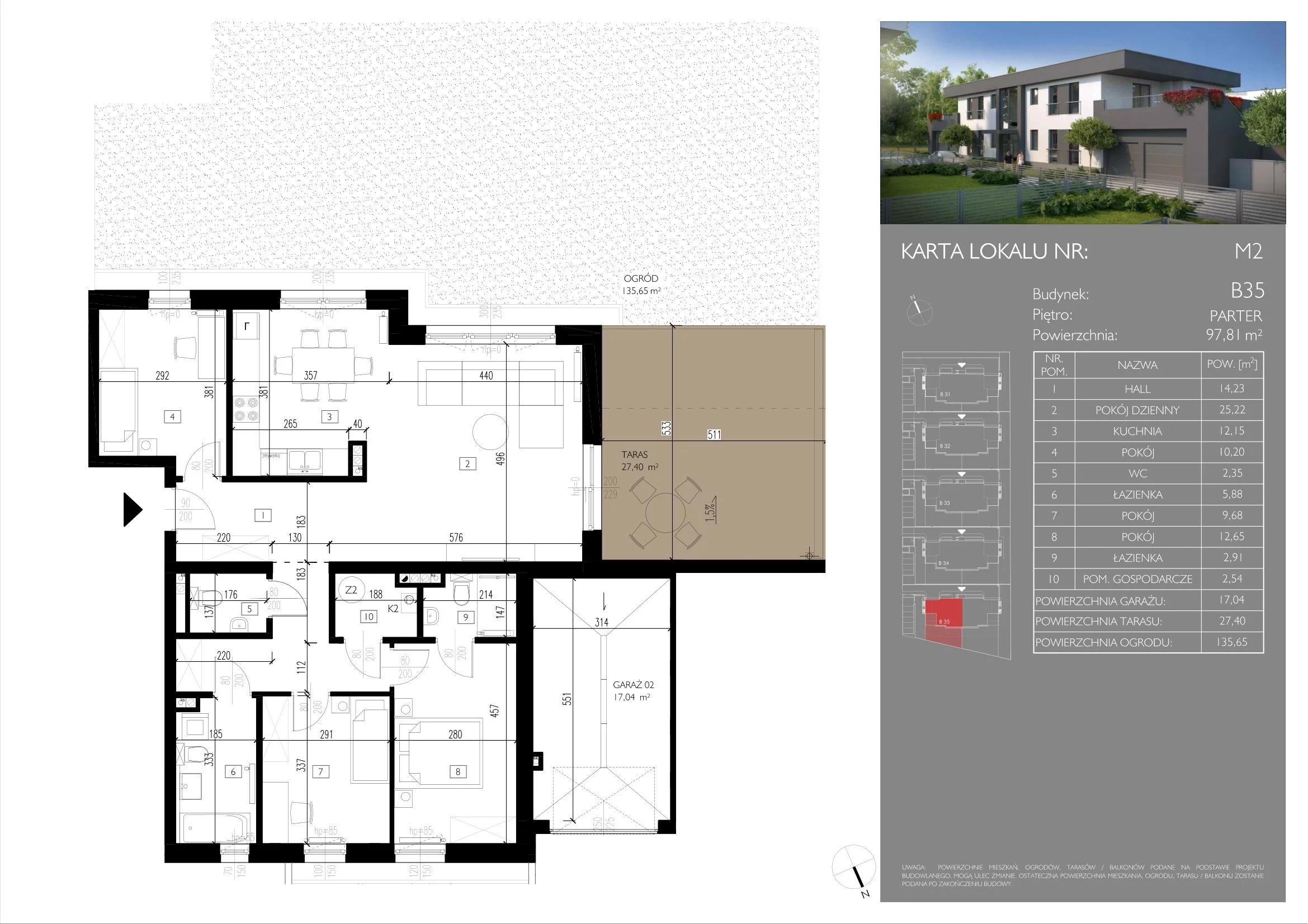 4 pokoje, mieszkanie 97,81 m², parter, oferta nr B35/M2, Leśna Polana, Łódź, Widzew, Widzew-Wschód, ul. Moryca Welta