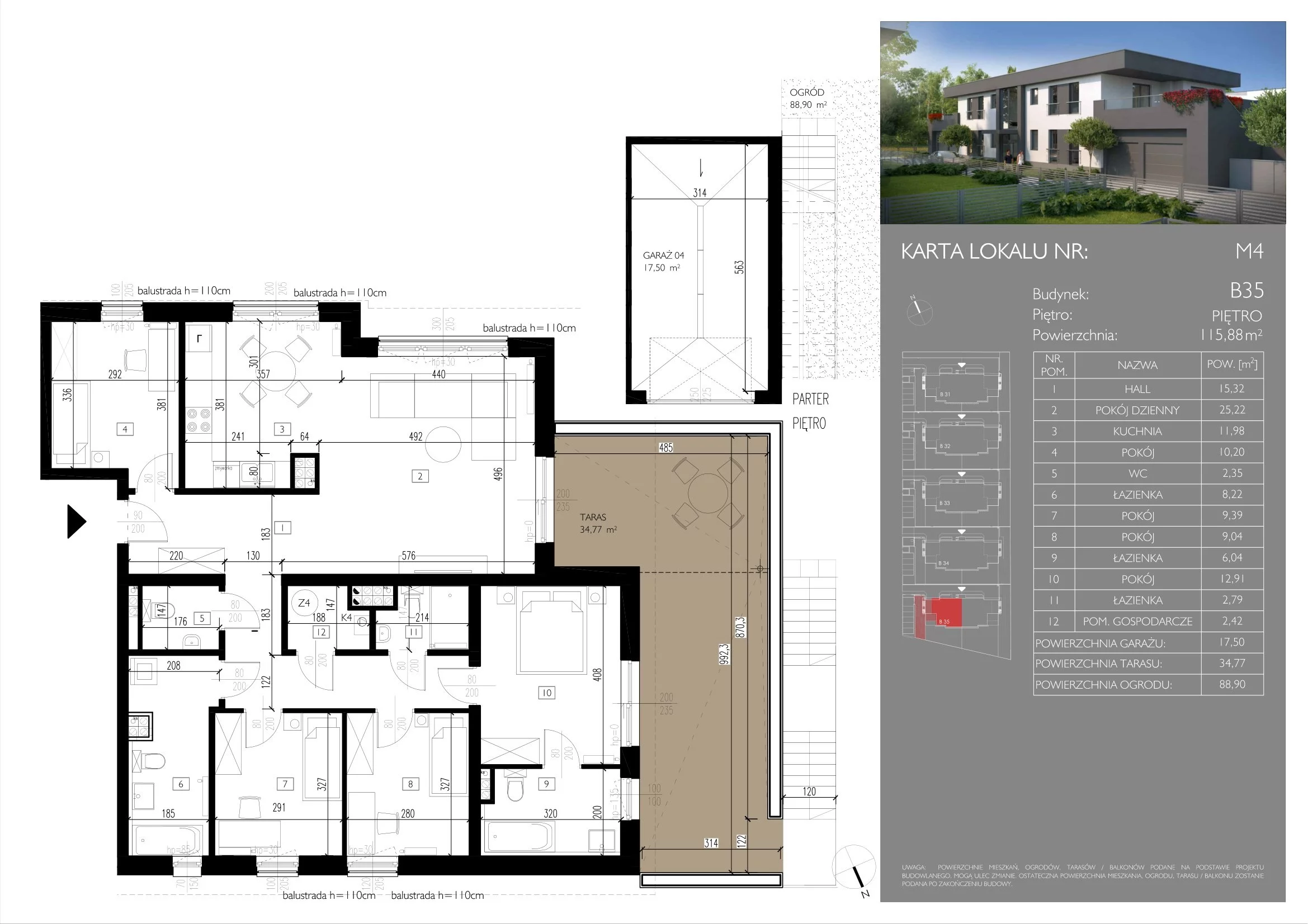 4 pokoje, mieszkanie 115,88 m², piętro 1, oferta nr B35/M4, Leśna Polana, Łódź, Widzew, Widzew-Wschód, ul. Moryca Welta