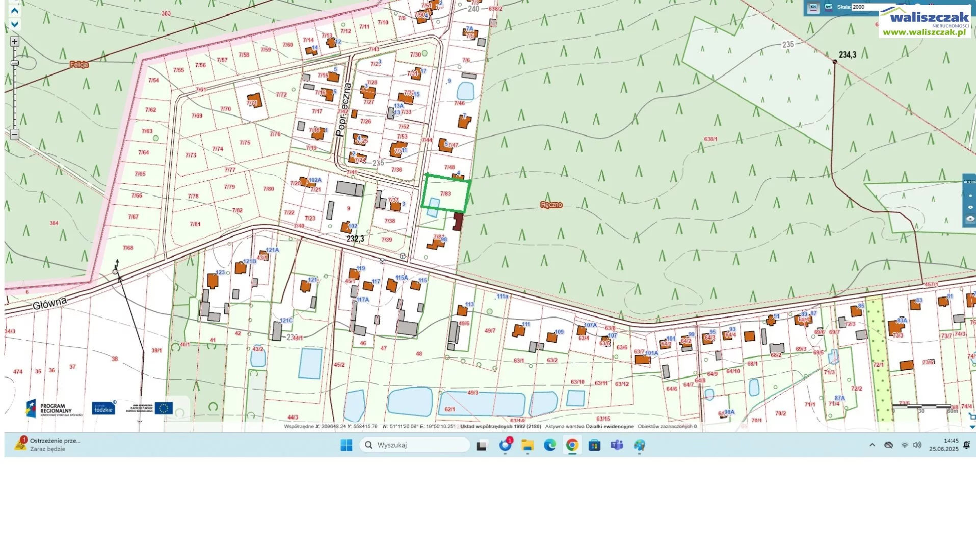 Działka 1 392,00 m², oferta nr , GS-14455, Ręczno