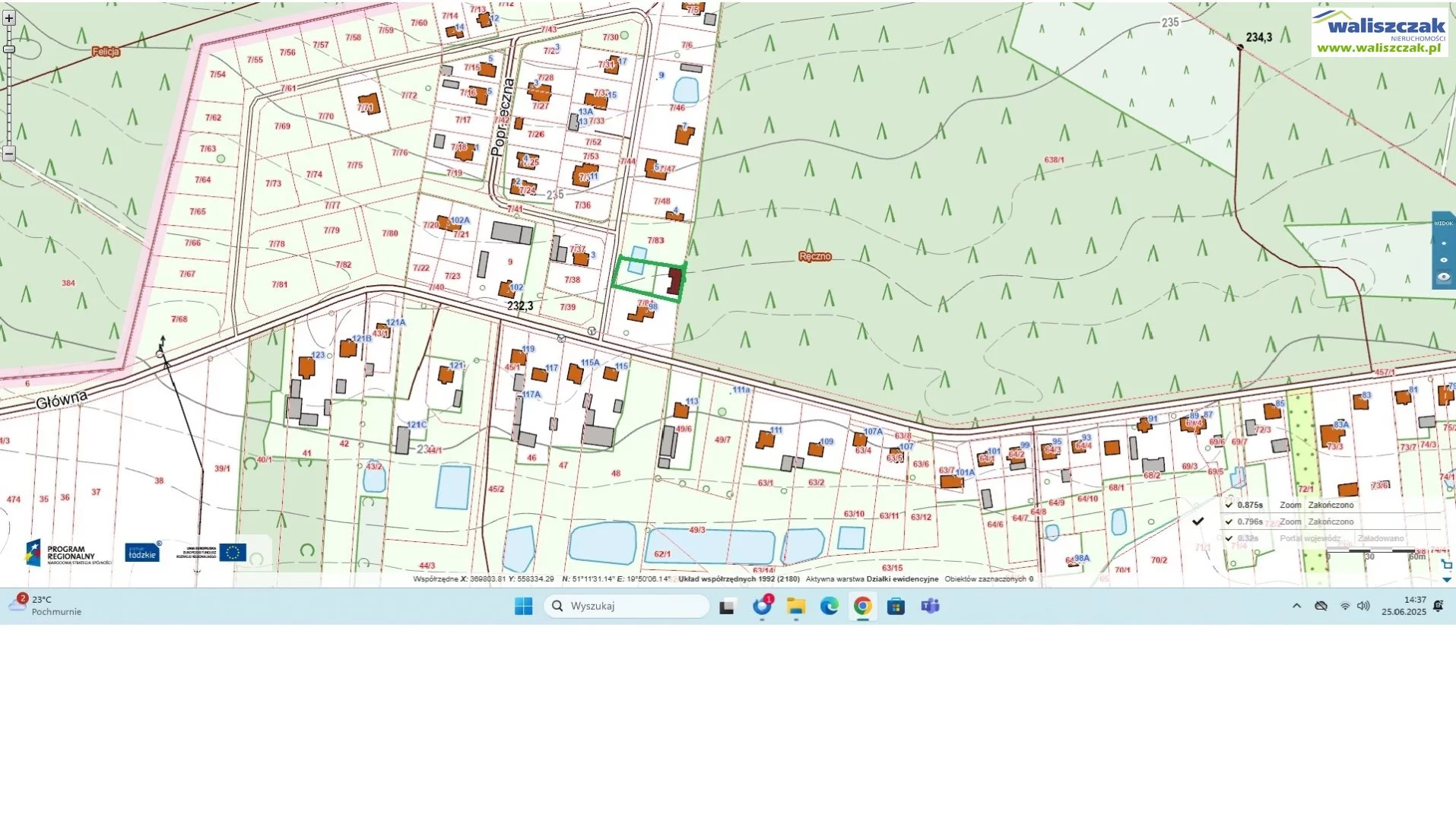 Działka 978,00 m², oferta nr , GS-14451, Ręczno