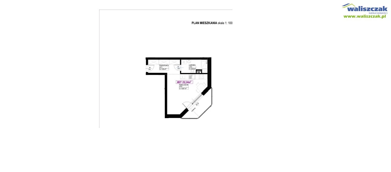 1 pokój, mieszkanie 32,24 m², parter, oferta nr , MS-14144-1, Piotrków Trybunalski