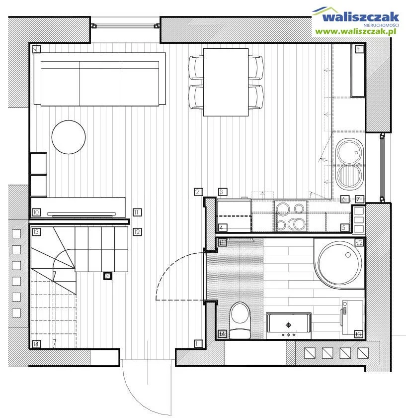 2 pokoje, mieszkanie 58,00 m², piętro 1, oferta nr , MW-14625-1, Piotrków Trybunalski