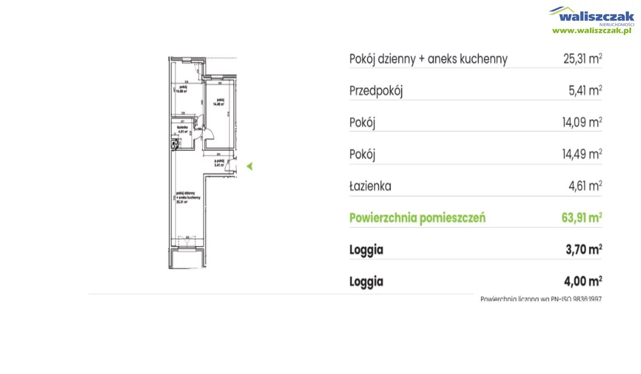 Mieszkanie czteropokojowe 66,43 m², Piotrków Trybunalski, Sprzedaż