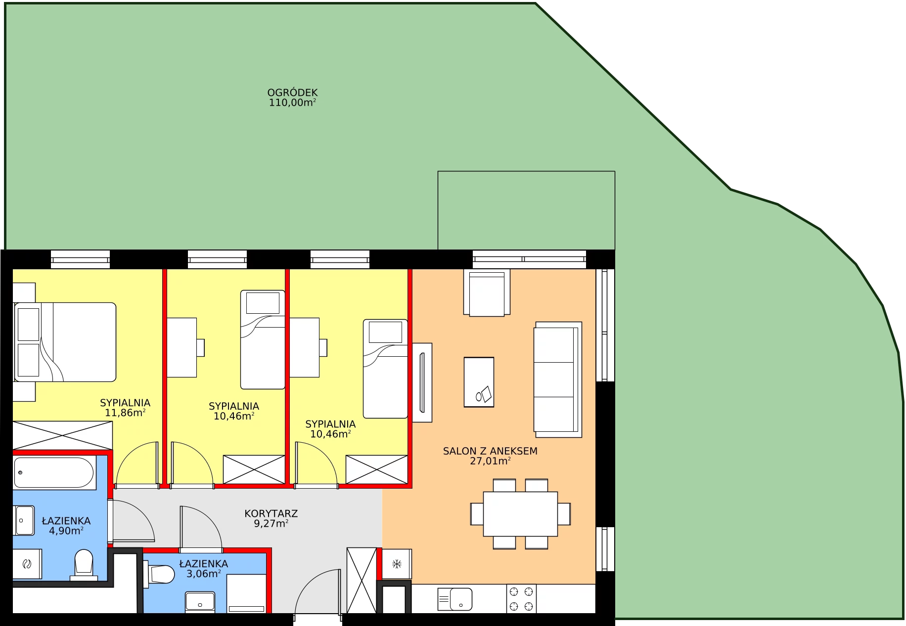 Zalety mieszkania 77.02 m², 28.A.0.7