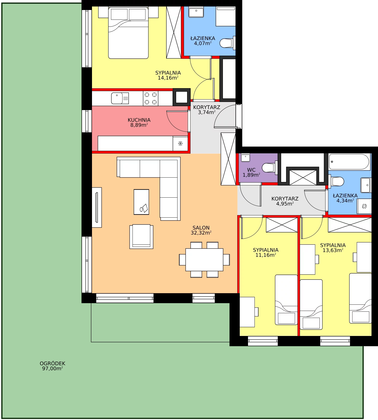 Zalety mieszkania 99.15 m², 28.A.0.1