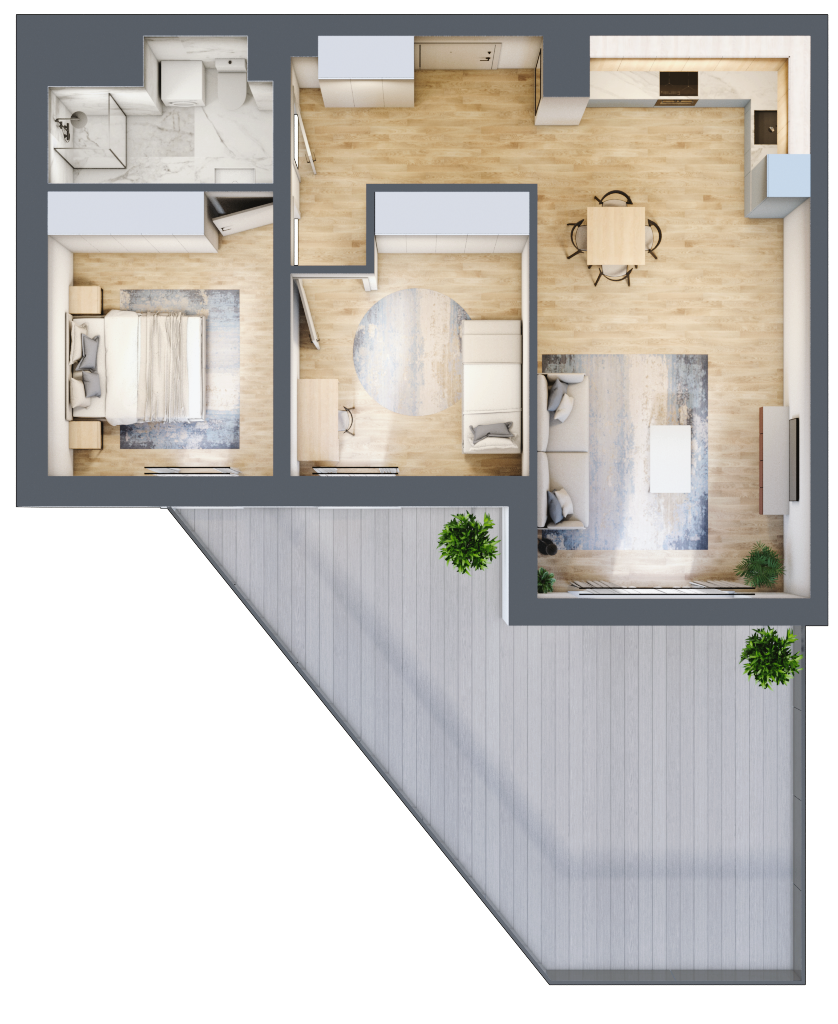 Mieszkanie 60,28 m², parter, oferta nr 28.B.0.8, Linea, Gdańsk, Jasień, Morena, al. Pawła Adamowicza