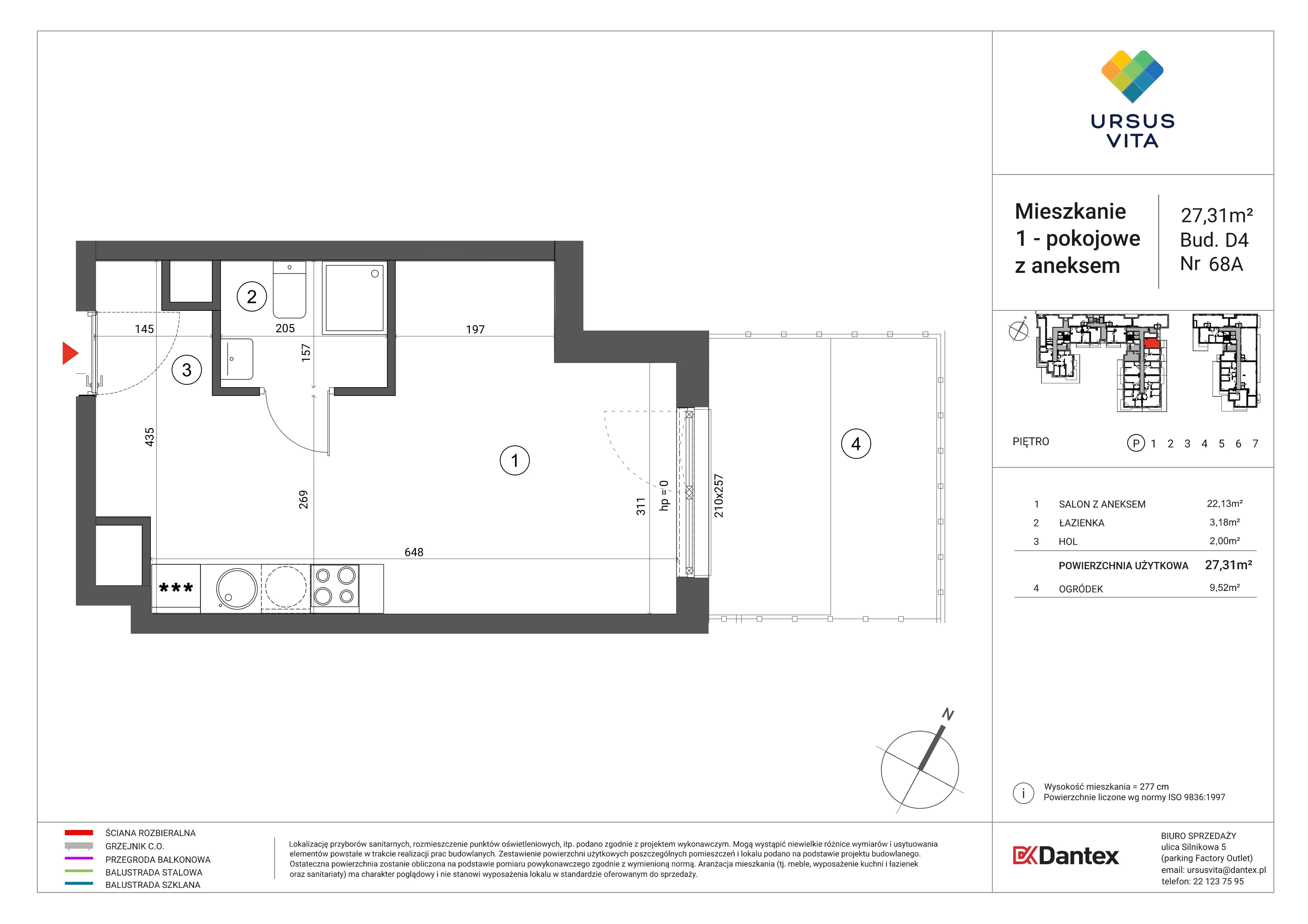 1 pokój, mieszkanie 27,31 m², parter, oferta nr D4-D5/UV_D4D5-M068A, Ursus Vita, Warszawa, Ursus, Szamoty, ul. Herbu Oksza