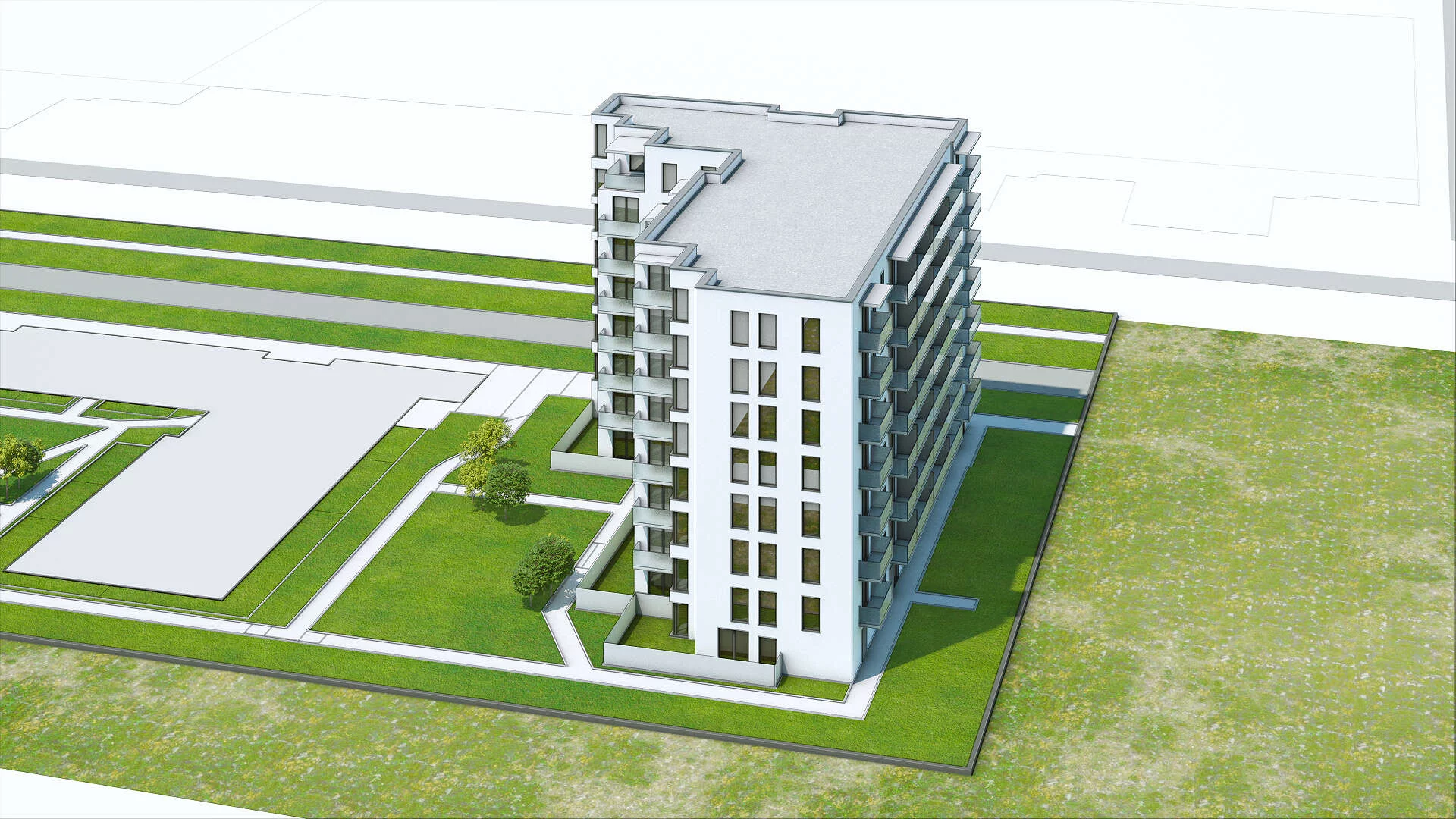Wirtualna makieta 3D mieszkania 43 m², D4-D5/M158