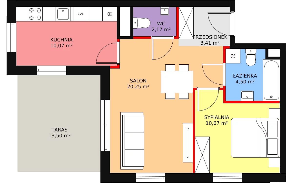 2 pokoje, mieszkanie 51,07 m², piętro 7, oferta nr D4-D5/M229, Ursus Vita, Warszawa, Ursus, Szamoty, ul. Herbu Oksza