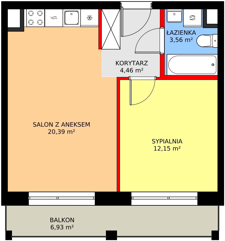 2 pokoje, mieszkanie 40,56 m², piętro 2, oferta nr 1/M009, Stalowa Form 43.45, Warszawa, Praga Północ, Nowa Praga, ul. Stalowa