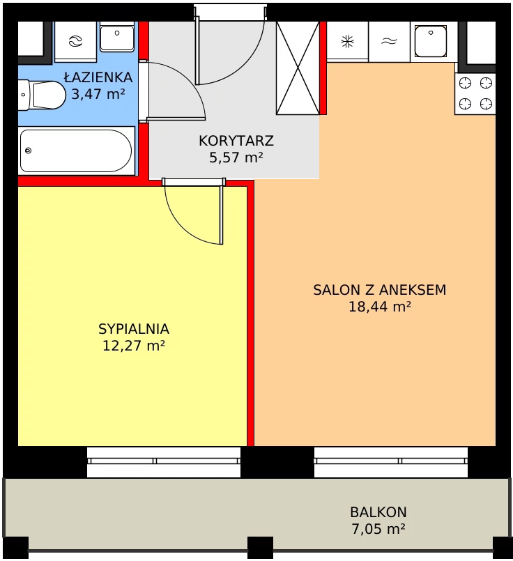2 pokoje, mieszkanie 39,75 m², piętro 1, oferta nr 1/M004, Stalowa Form 43.45, Warszawa, Praga Północ, Nowa Praga, ul. Stalowa