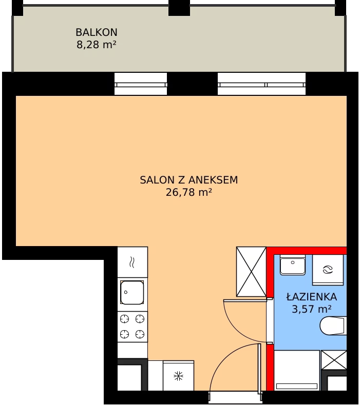 1 pokój, mieszkanie 30,35 m², piętro 4, oferta nr 1/M099, Stalowa Form 43.45, Warszawa, Praga Północ, Nowa Praga, ul. Stalowa