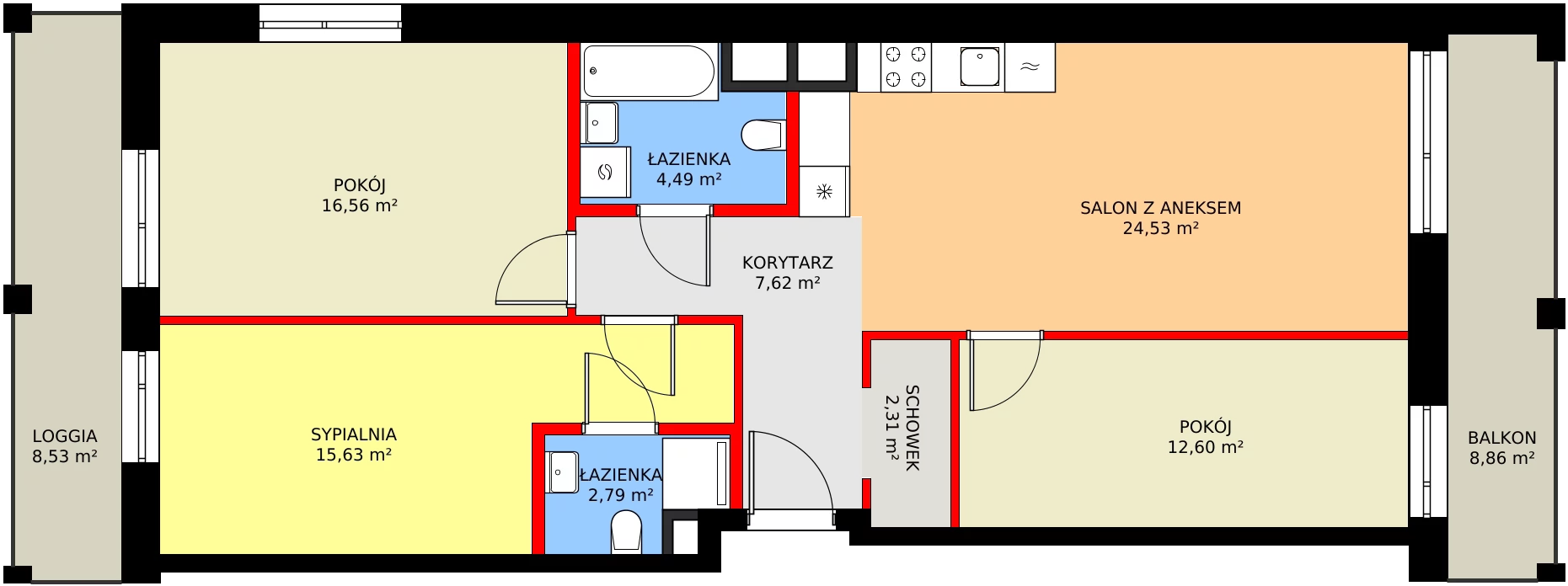 4 pokoje, mieszkanie 86,53 m², piętro 1, oferta nr 1/M036, Stalowa Form 43.45, Warszawa, Praga Północ, Nowa Praga, ul. Stalowa
