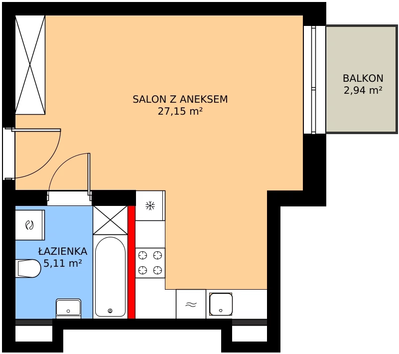 1 pokój, mieszkanie 32,26 m², piętro 3, oferta nr 1/M018, Stalowa Form 43.45, Warszawa, Praga Północ, Nowa Praga, ul. Stalowa