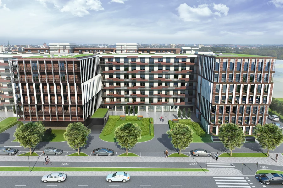 Apartamenty Krakowskie Tarasy III Wrocław Przedmieście Oławskie ul. Krakowska 88