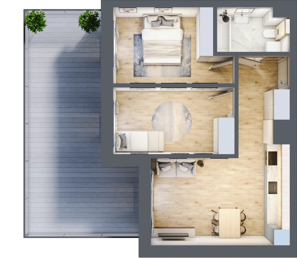 3 pokoje, apartament 53,20 m², parter, oferta nr M.0.11, Rezydencje Lawendowa, Dzierżoniów, ul. Lawendowa