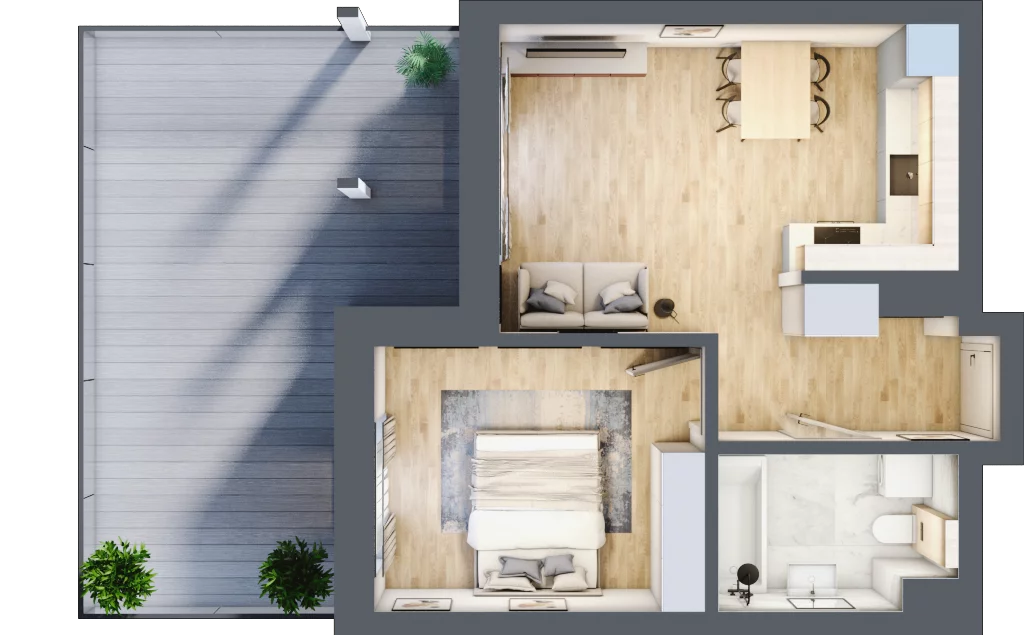 2 pokoje, apartament 39,00 m², parter, oferta nr M.0.2, Rezydencje Lawendowa, Dzierżoniów, ul. Lawendowa