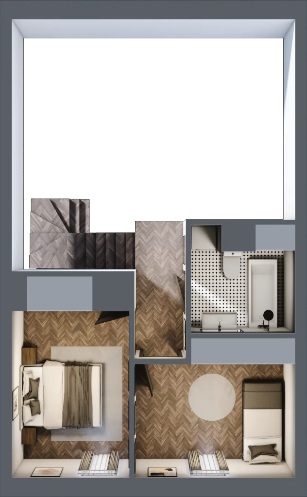 5 pokoi, mieszkanie 91,30 m², piętro 1, oferta nr 2A, Małe Wilczyce, Wilczyce, ul. Zgodna / Życzliwa