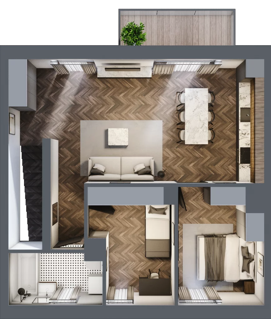 3 pokoje, mieszkanie 62,20 m², piętro 1, oferta nr 16A, Małe Wilczyce, Wilczyce, ul. Zgodna / Życzliwa