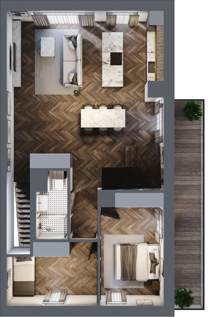 5 pokoi, mieszkanie 118,00 m², piętro 1, oferta nr 1A, Małe Wilczyce, Wilczyce, ul. Zgodna / Życzliwa