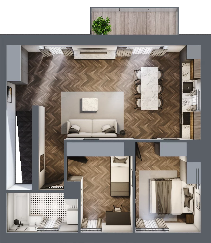 3 pokoje, mieszkanie 62,20 m², piętro 1, oferta nr 14A, Małe Wilczyce, Wilczyce, ul. Zgodna / Życzliwa