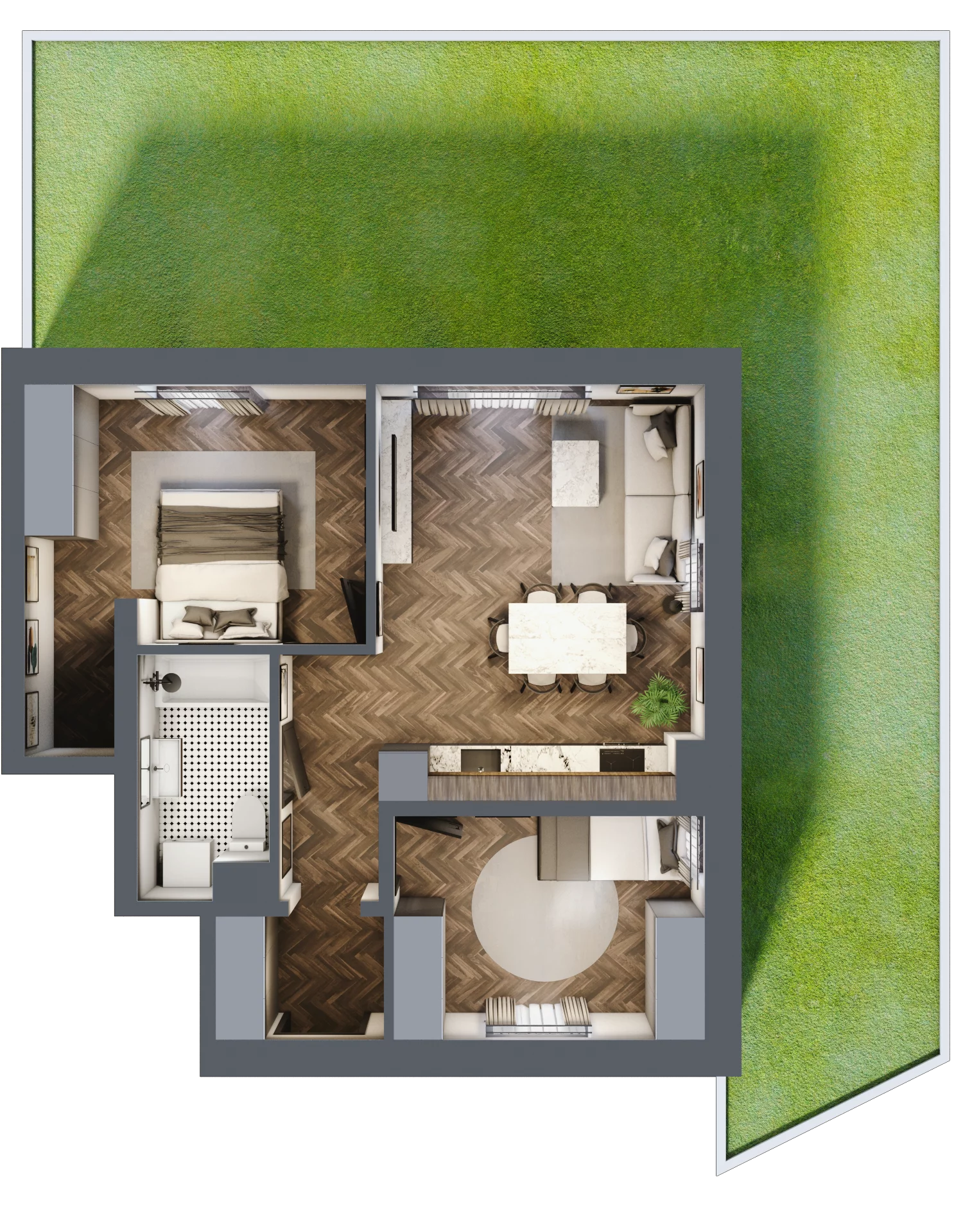 3 pokoje, mieszkanie 55,60 m², parter, oferta nr 13, Małe Wilczyce, Wilczyce, ul. Zgodna / Życzliwa
