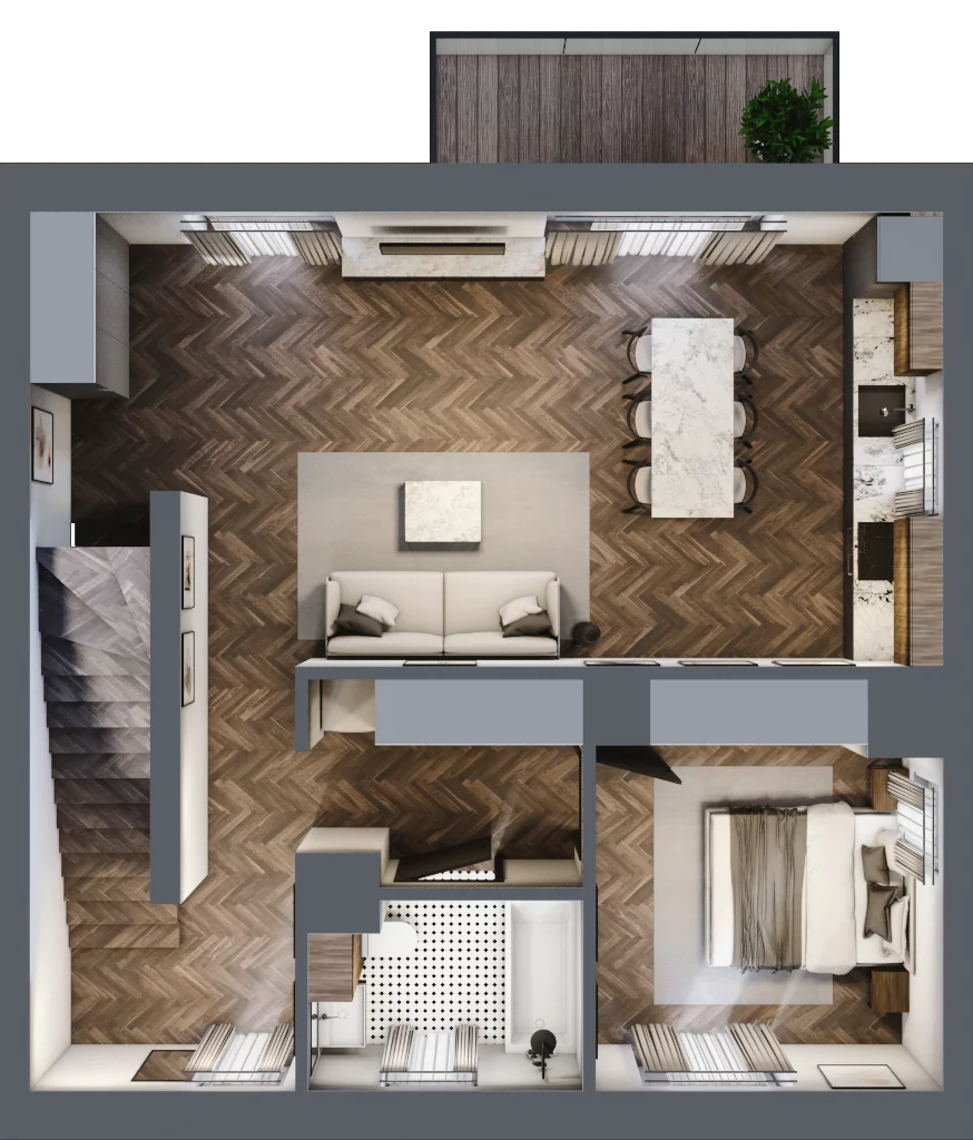 3 pokoje, mieszkanie 61,20 m², piętro 1, oferta nr 13A, Małe Wilczyce, Wilczyce, ul. Zgodna / Życzliwa
