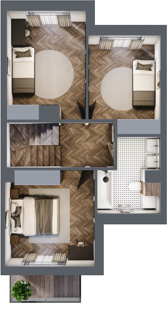 4 pokoje, mieszkanie 137,50 m², piętro 1, oferta nr 33, Małe Wilczyce, Wilczyce, ul. Zgodna / Życzliwa