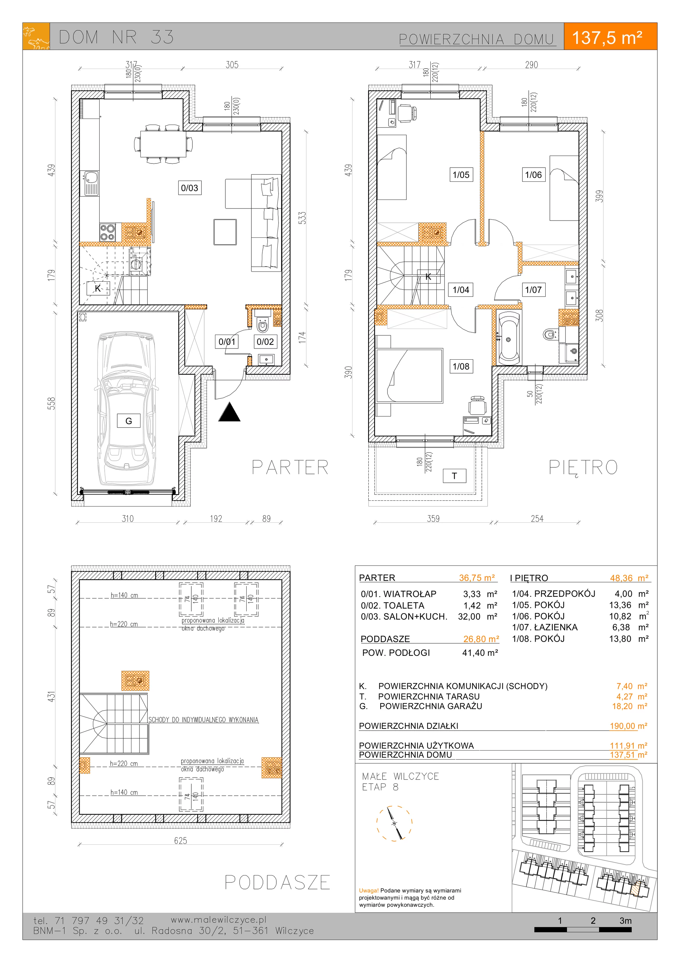 4 pokoje, mieszkanie 137,50 m², piętro 1, oferta nr 33, Małe Wilczyce, Wilczyce, ul. Zgodna / Życzliwa