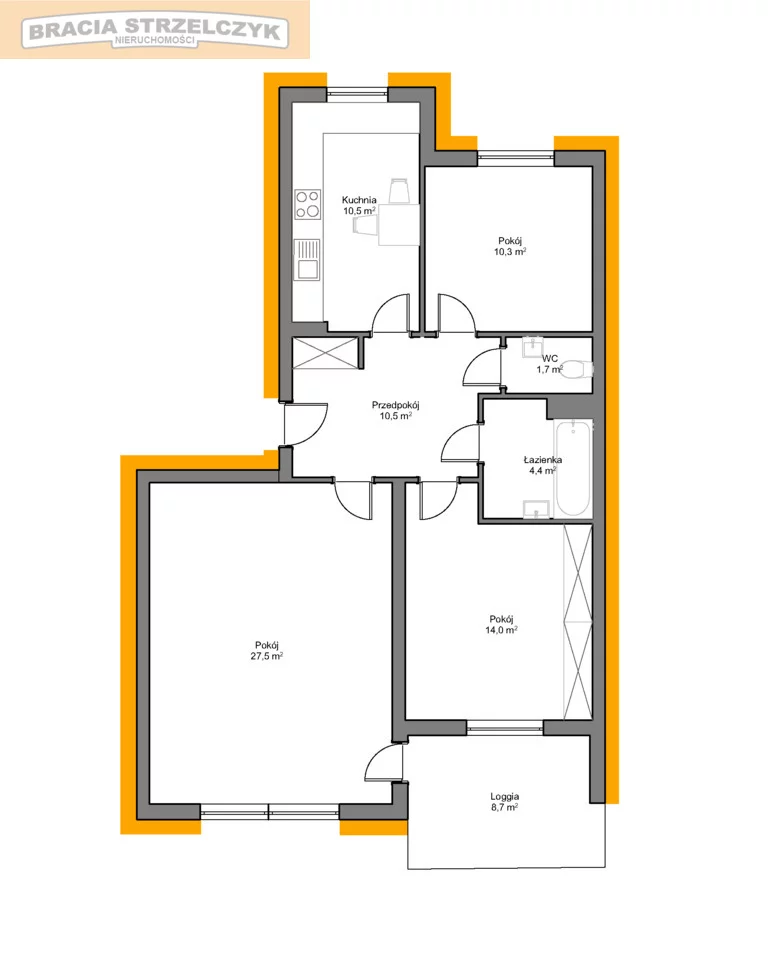 3 pokoje, mieszkanie 79,40 m², piętro 2, oferta nr , 826/9046/OMS, Warszawa, Praga Południe, Praga Południe, Krypska