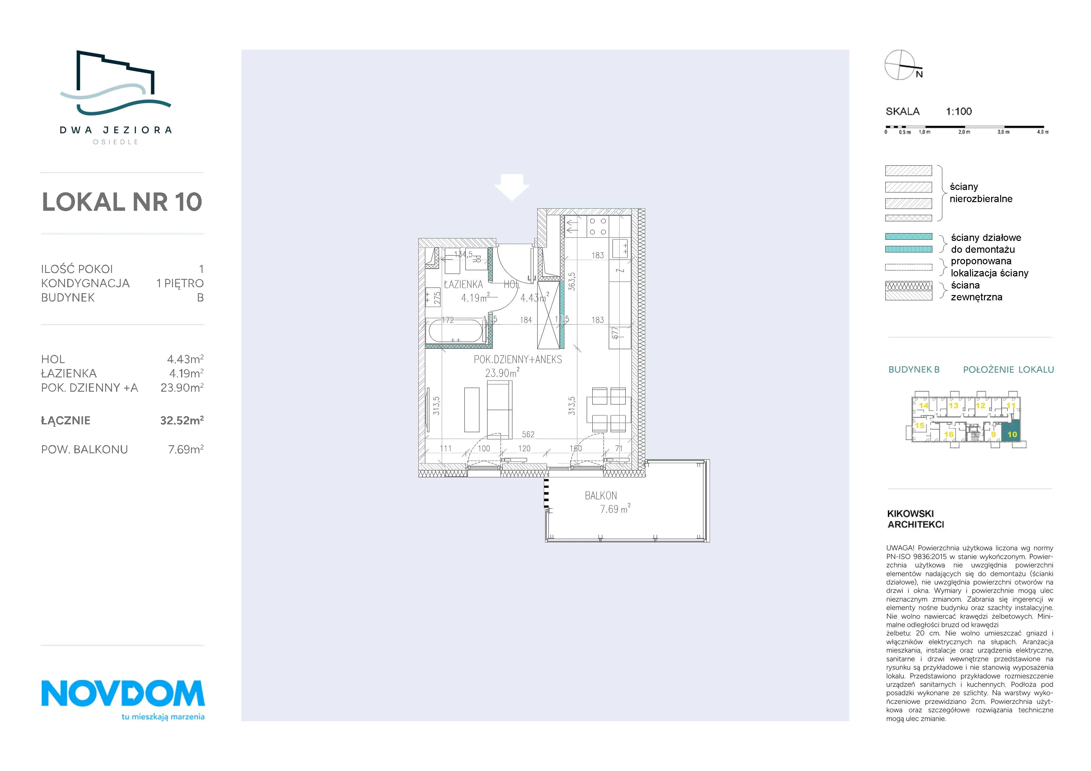 Apartament 32,52 m², piętro 1, oferta nr B/10, Dwa Jeziora, Olsztyn, Gutkowo, ul. Bałtycka