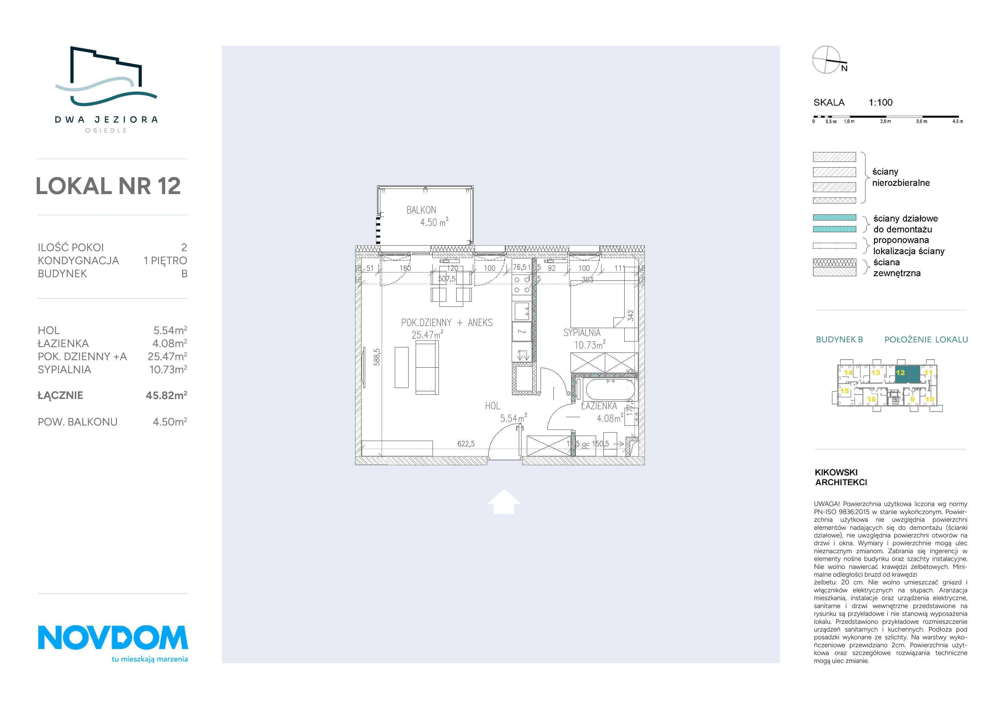 Apartament 45,82 m², piętro 1, oferta nr B/12, Dwa Jeziora, Olsztyn, Gutkowo, ul. Bałtycka