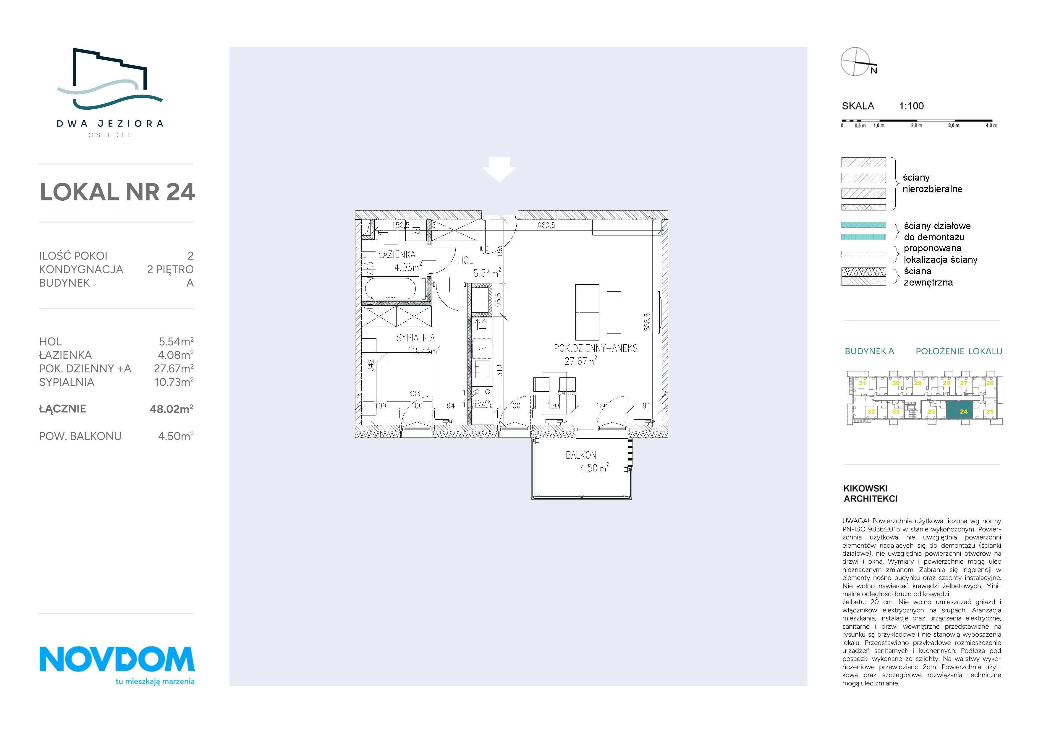 Apartament 48,02 m², piętro 2, oferta nr A/24, Dwa Jeziora, Olsztyn, Gutkowo, ul. Bałtycka