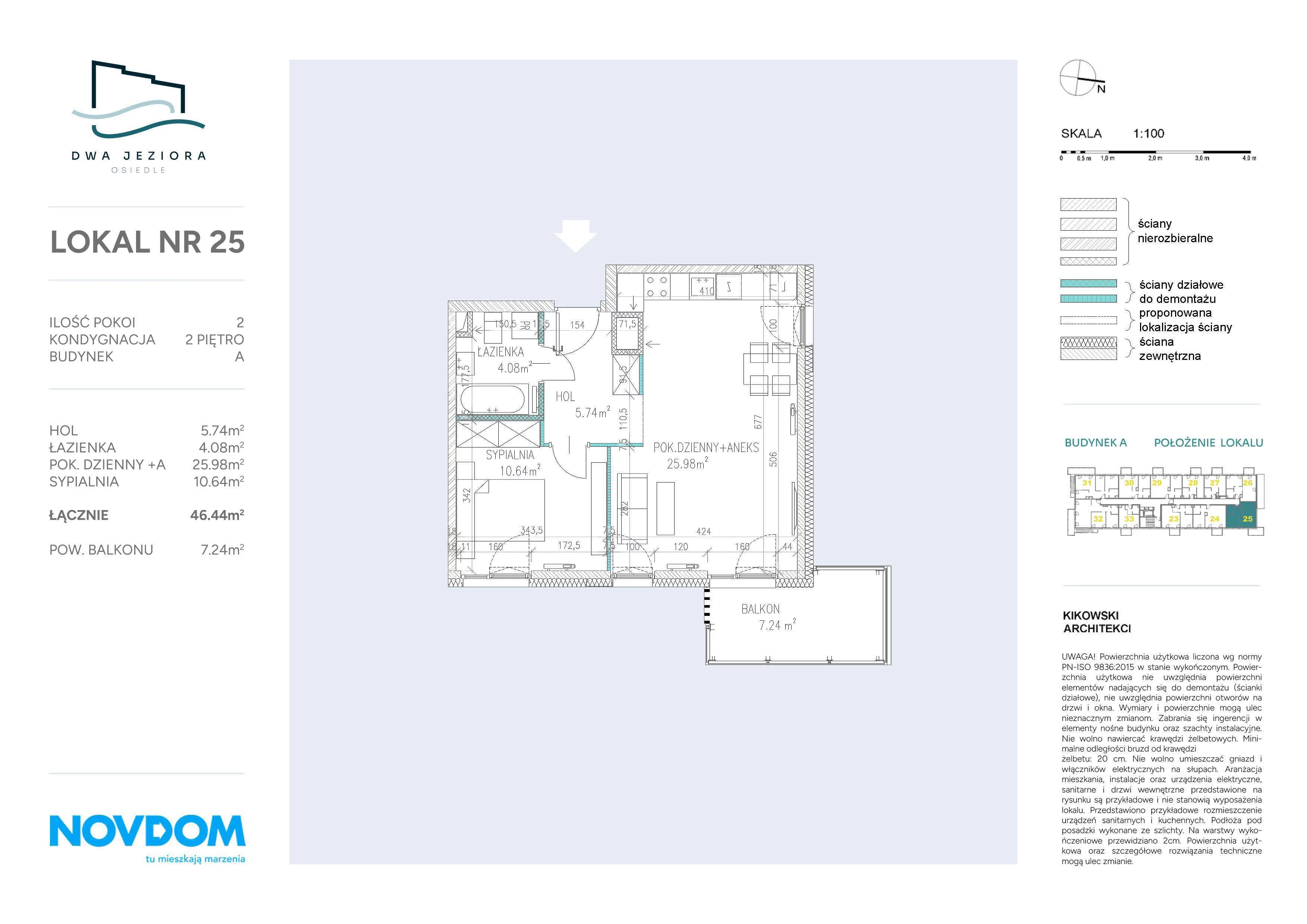 Apartament 46,44 m², piętro 2, oferta nr A/25, Dwa Jeziora, Olsztyn, Gutkowo, ul. Bałtycka