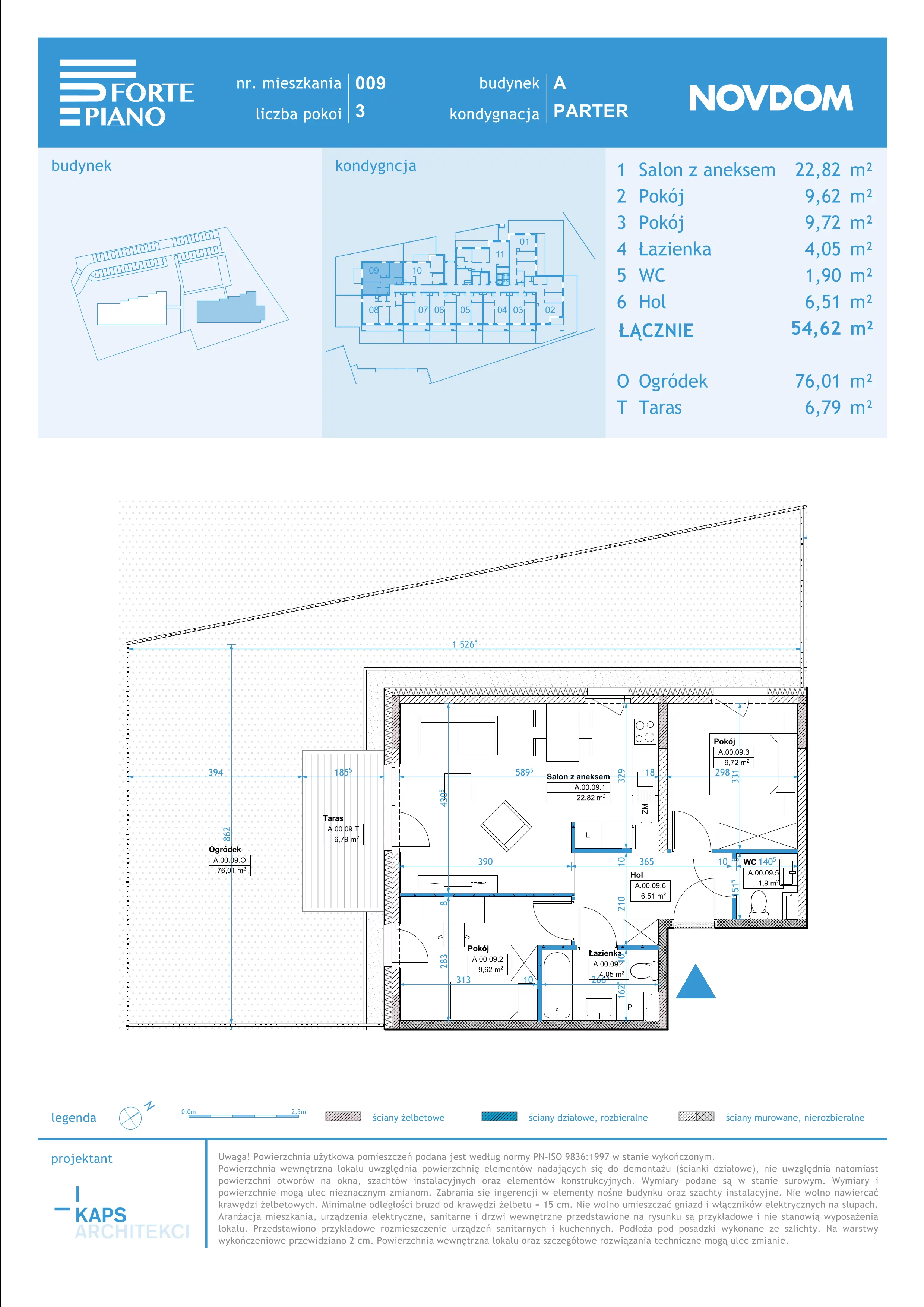 Apartament 54,57 m², parter, oferta nr A/9, Forte Piano, Ostrołęka, ul. Ostrołęckich Harcerzy