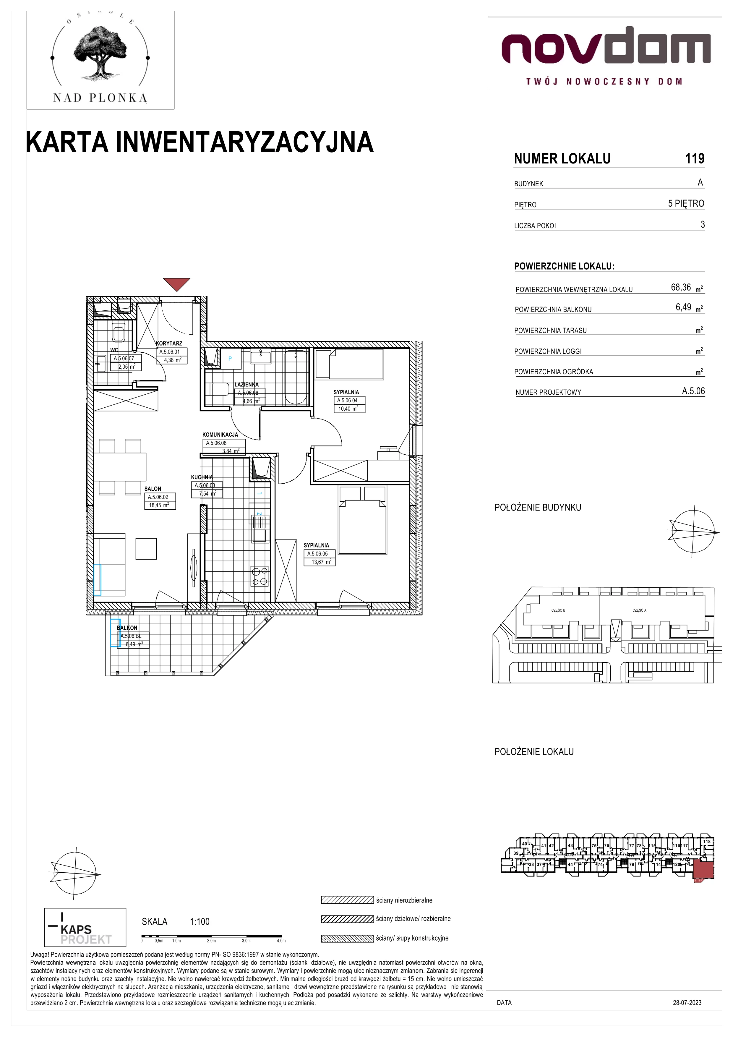 Apartament 68,36 m², piętro 5, oferta nr AB/117, Nad Płonką, Płońsk, ul. Szkolna / Kopernika
