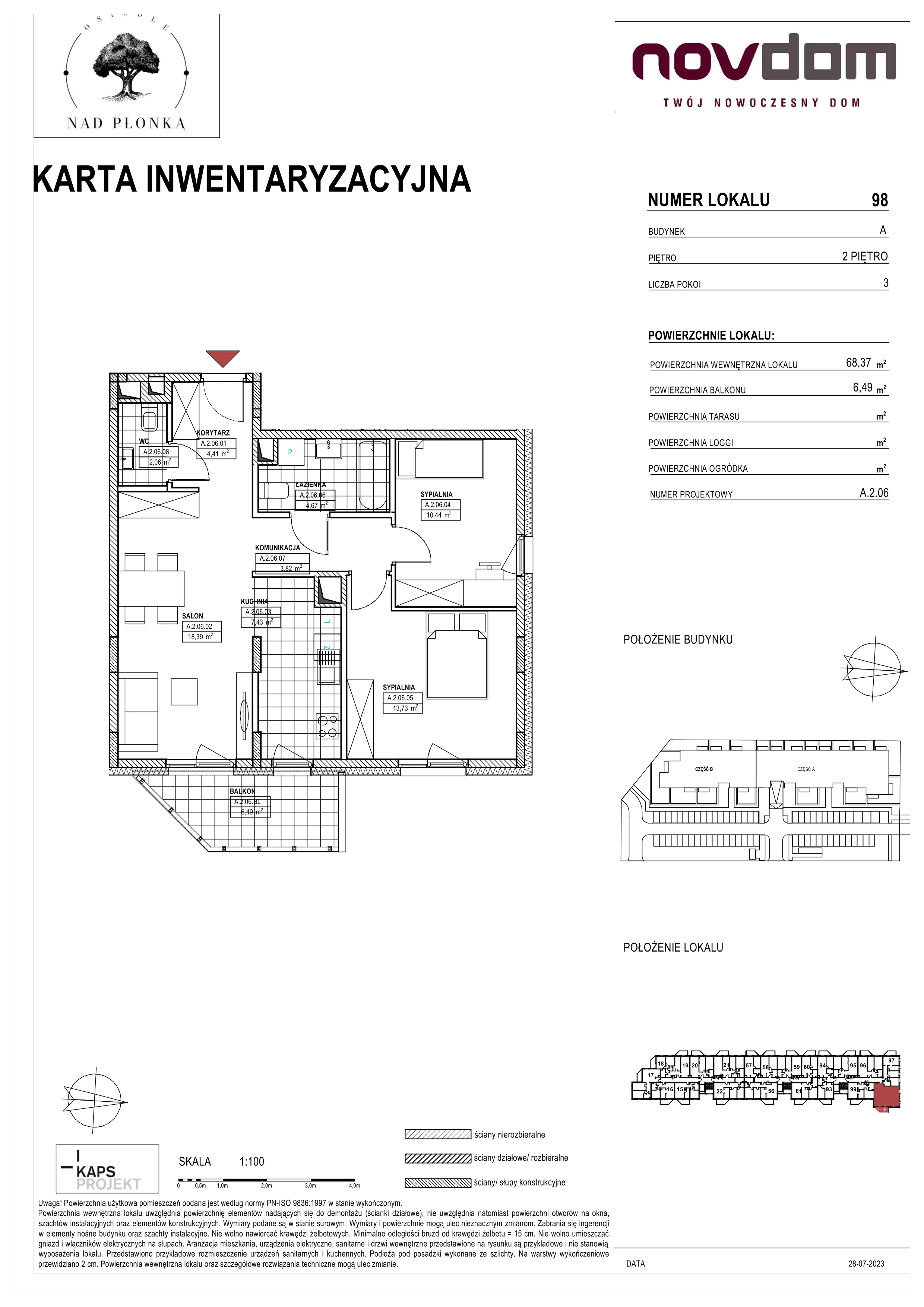 Apartament 68,37 m², piętro 2, oferta nr AB/96, Nad Płonką, Płońsk, ul. Szkolna / Kopernika