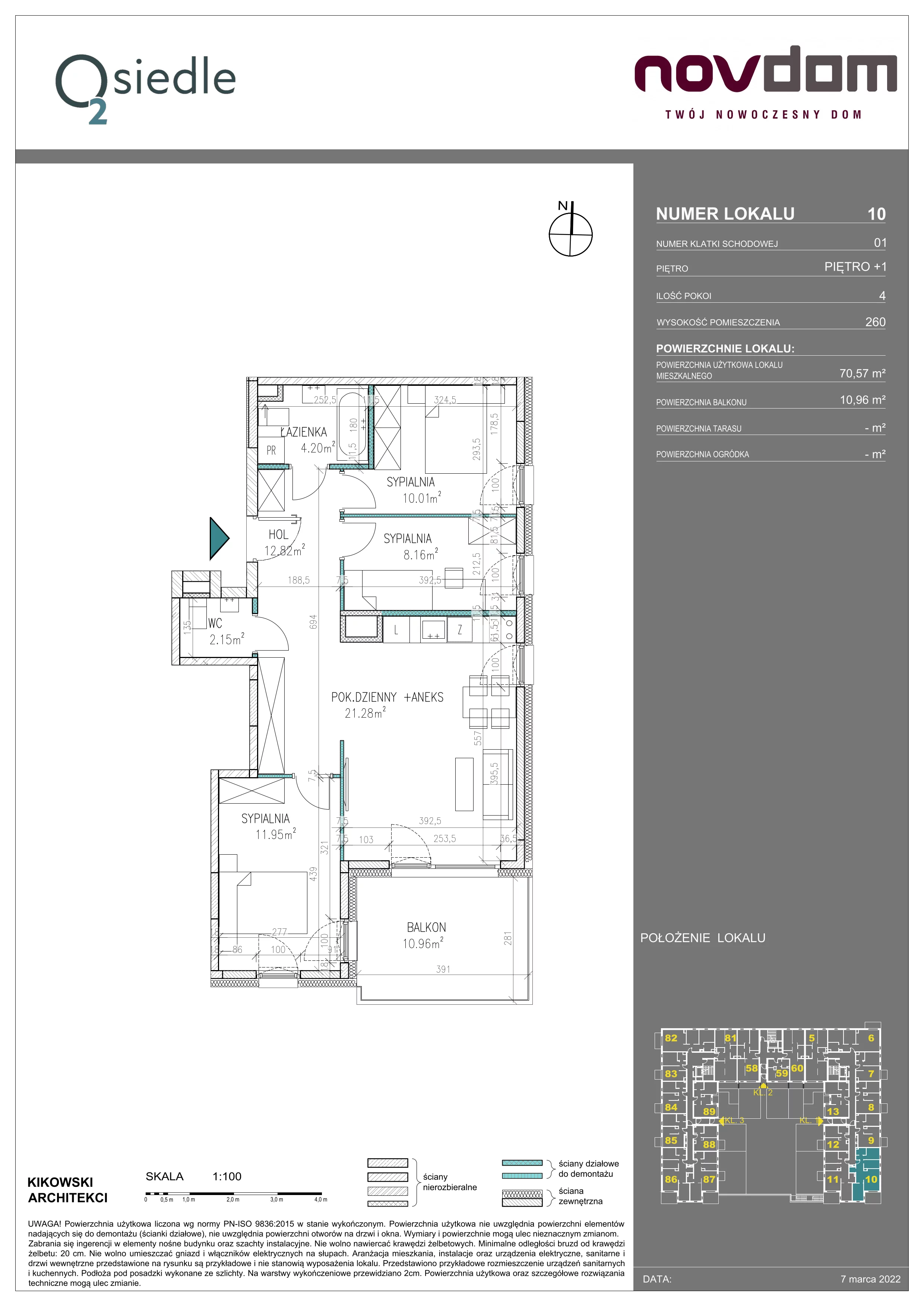 Apartament 70,57 m², piętro 1, oferta nr B/10, Osiedle O2, Płońsk, ul. Klonowa