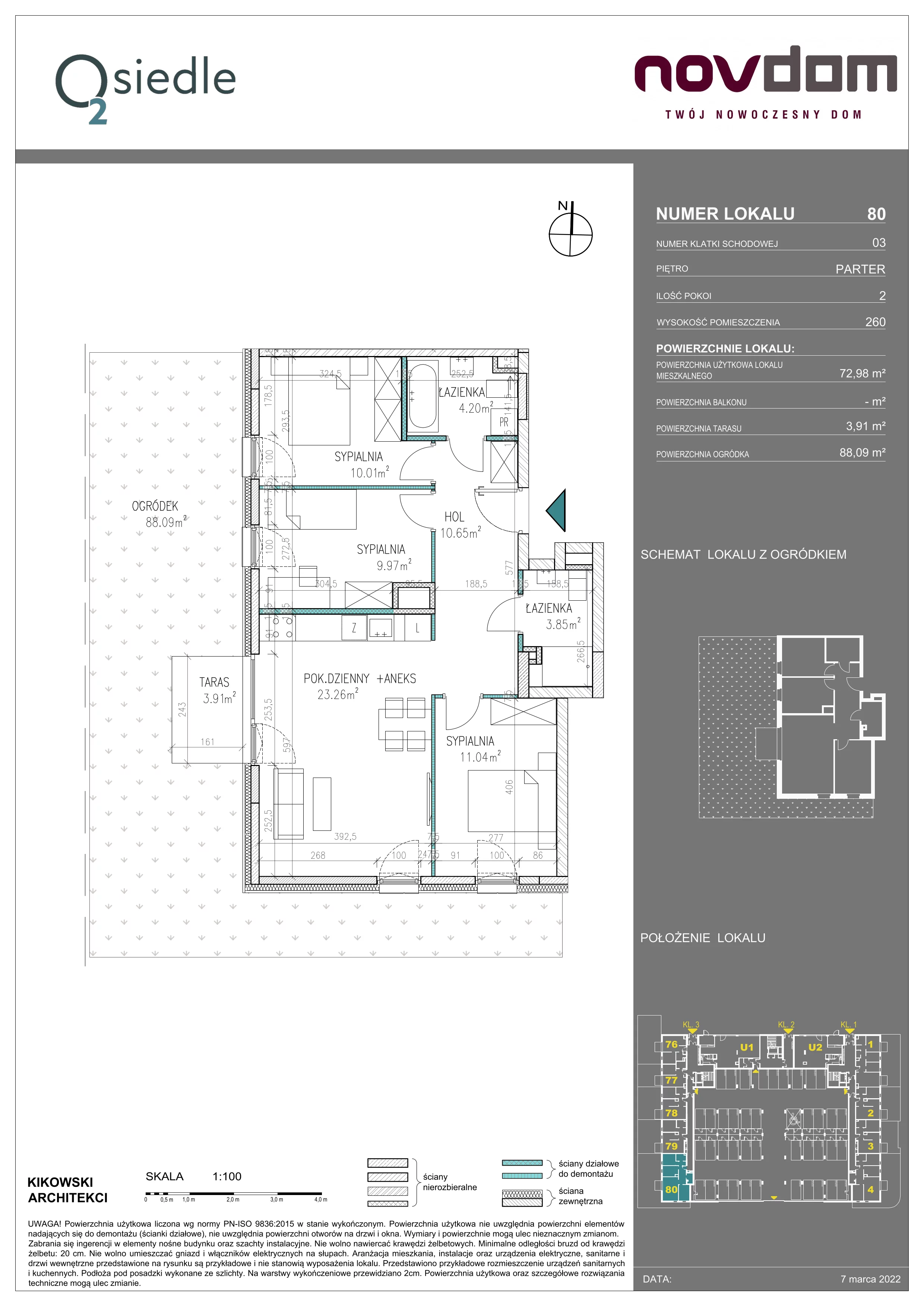 Apartament 72,98 m², parter, oferta nr B/80, Osiedle O2, Płońsk, ul. Klonowa