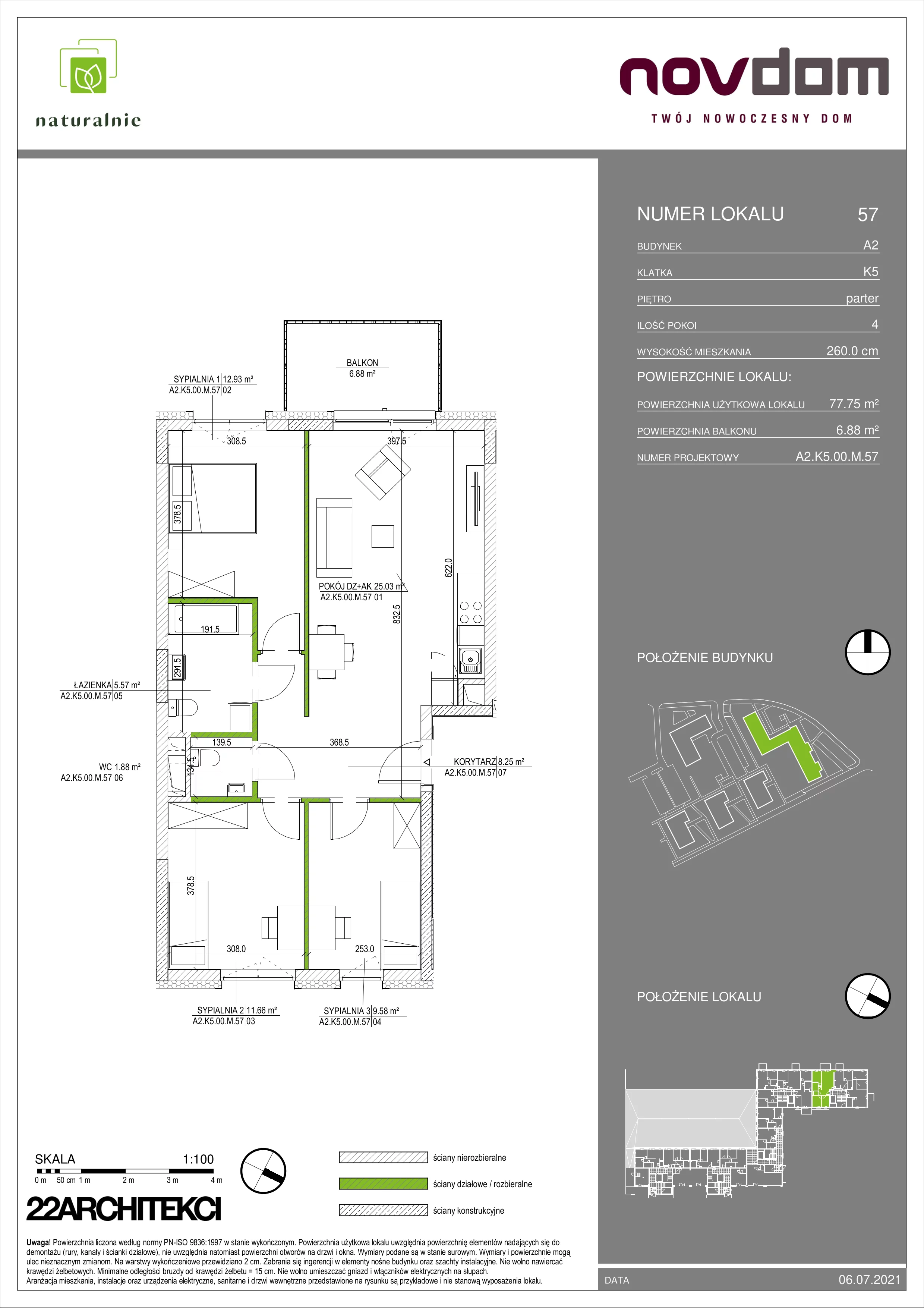 Apartament 77,75 m², parter, oferta nr A2/57, Osiedle Naturalnie, Mława, ul. Nowowiejskiego-idx