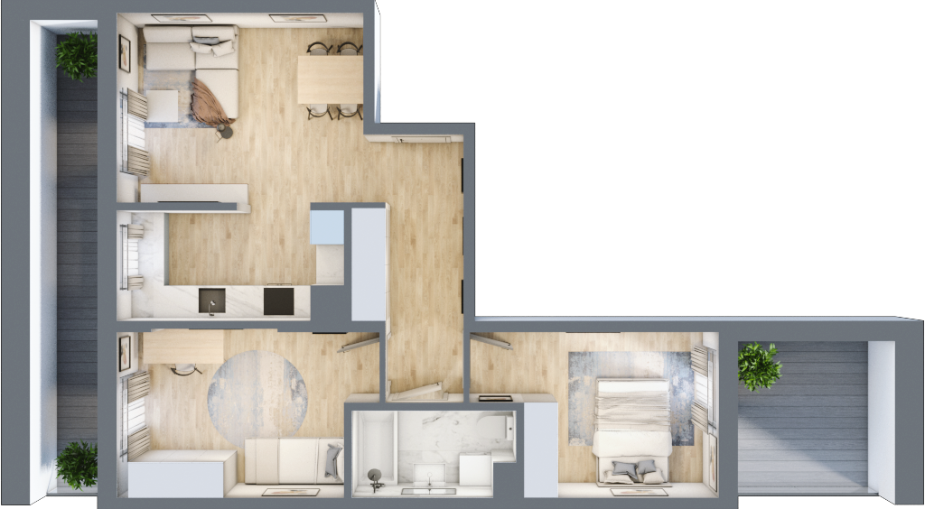 Apartament 61,89 m², piętro 1, oferta nr D/4, Osiedle Botaników, Przasnysz, ul. Św. Krzysztofa