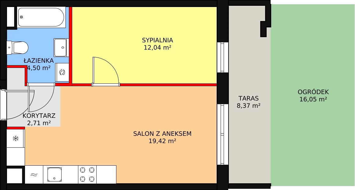 Apartament 38,67 m², parter, oferta nr A/3, Forte Piano, Ostrołęka, ul. Ostrołęckich Harcerzy