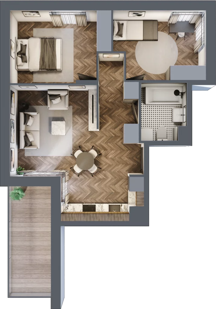 3 pokoje, apartament 53,74 m², piętro 2, oferta nr E1.12, Apartamenty Sonata III, Szczytno, ul. Lidzbarska