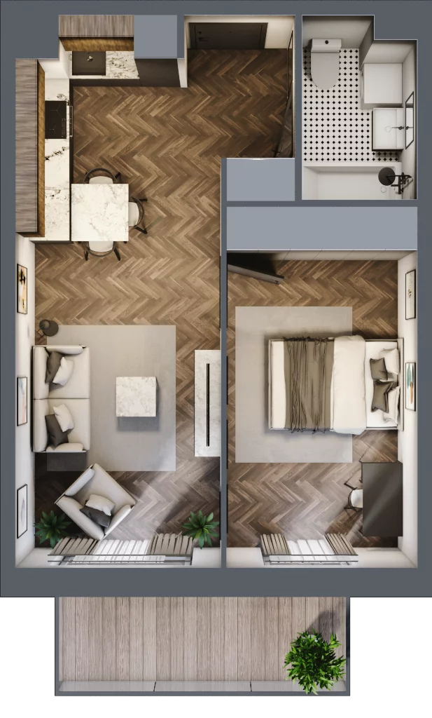 2 pokoje, apartament 41,29 m², piętro 1, oferta nr E1.3, Apartamenty Sonata III, Szczytno, ul. Lidzbarska