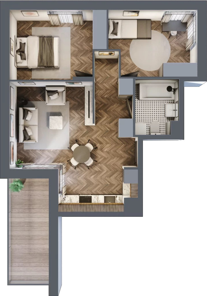 3 pokoje, apartament 53,74 m², piętro 4, oferta nr E1.24, Apartamenty Sonata III, Szczytno, ul. Lidzbarska