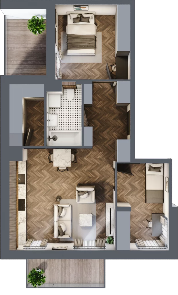 3 pokoje, apartament 58,89 m², piętro 4, oferta nr E1.19, Apartamenty Sonata III, Szczytno, ul. Lidzbarska
