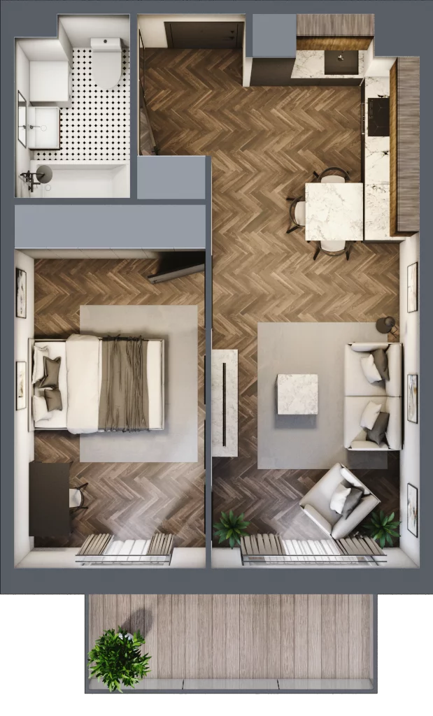 2 pokoje, apartament 41,29 m², piętro 4, oferta nr E2.42, Apartamenty Sonata III, Szczytno, ul. Lidzbarska