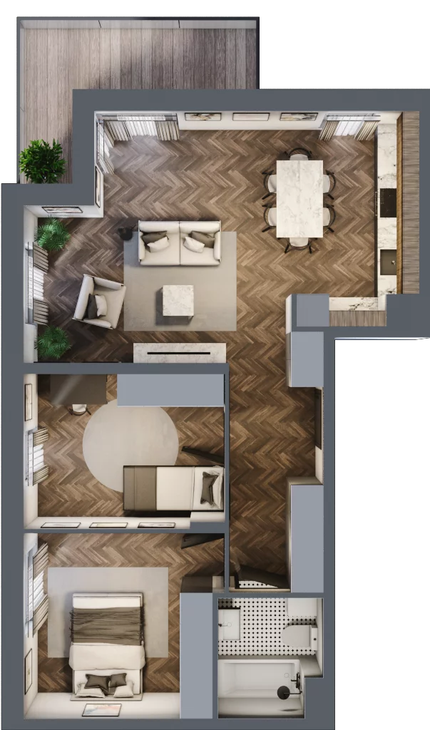 3 pokoje, apartament 64,20 m², piętro 1, oferta nr E2.29, Apartamenty Sonata III, Szczytno, ul. Lidzbarska